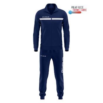 TUTA GIVOVA ONE FULL ZIP POLARFLEECE BLU/BIANCO Tg. 3XS