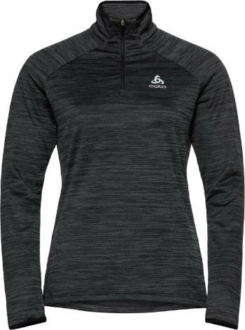 Odlo Women's Run Easy Half-Zip Long-Sleeve Mid Layer Top Black Melange M