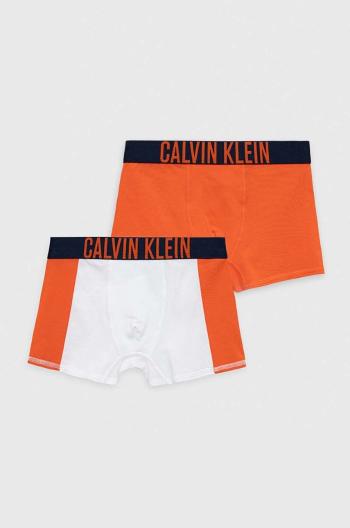 Detské boxerky Calvin Klein Underwear oranžová farba