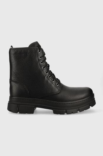 Kožené členkové topánky UGG M Skyview Service Boot pánske, čierna farba
