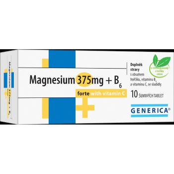 GENERICA Magnesium citrát 375 mg + B6 forte + vitamín C 10 šumivých tabliet