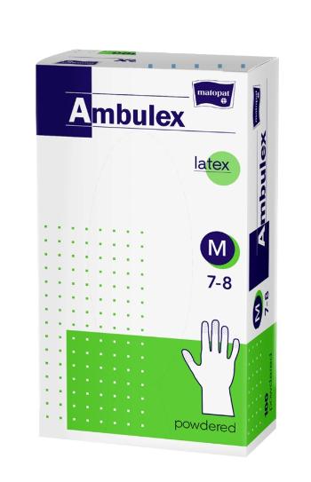 Ambulex rukavice latexové veľ. M nesterilné pudrované 100 ks