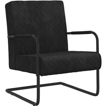 Konzolová stolička čierna zamat, 325730
