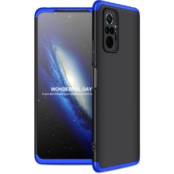 360° Ochranný kryt Xiaomi Redmi Note 10 Pro čierny-modrý