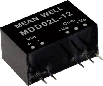Mean Well MDD02L-05 DC / DC menič napätia, modul   200 mA 2 W Počet výstupov: 2 x