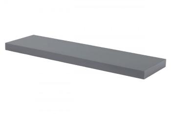 AUTRONIC P-002 GREY Polička nástenná 120 cm, MDF, farba sivý vysoký lesk, baleno v ochranej fólii