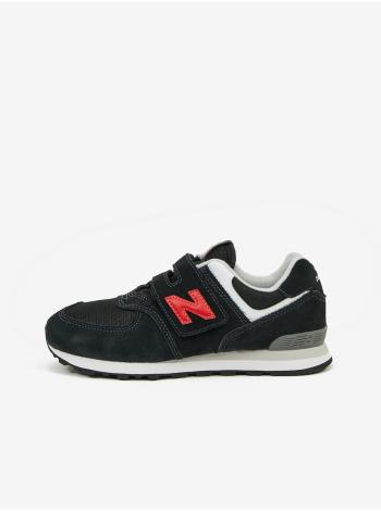 Čierne chlapčenské semišové topánky New Balance