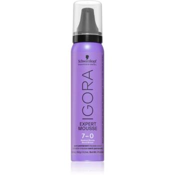 Schwarzkopf Professional IGORA Expert Mousse farbiaca pena na vlasy odtieň 7-0 Medium Blonde Natural 100 ml