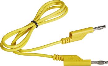 VOLTCRAFT  merací kábel [lamelový zástrčka 4 mm - lamelový zástrčka 4 mm] 1.00 m žltá 1 ks