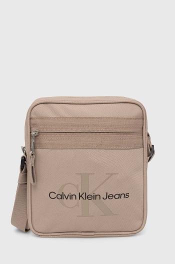 Malá taška Calvin Klein Jeans béžová farba