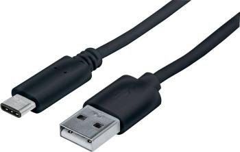 Manhattan #####USB-Kabel USB 2.0 #####USB-C™ Stecker, #####USB-A Stecker 1.00 m čierna UL certifikácia