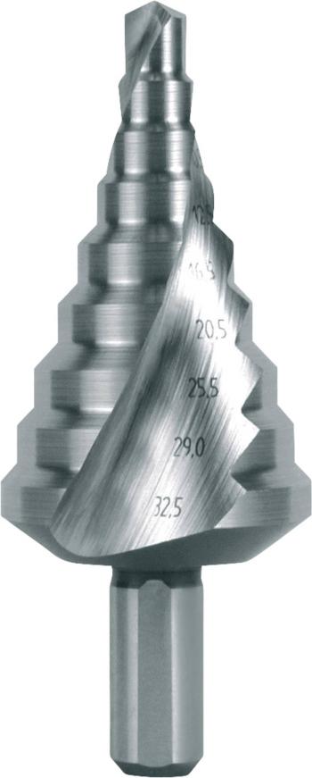 RUKO 101092 stupňovitý vrták  6.5 - 32.5 mm HSS Celková dĺžka 79 mm   1 ks
