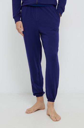 Pyžamové nohavice Calvin Klein Underwear pánske, fialová farba, jednofarebné