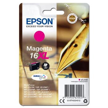 Epson originál ink C13T16334012, T163340, 16XL, magenta, 6.5ml, Epson WorkForce WF-2540WF, WF-2530WF, WF-2520NF, WF-2010, purpurová