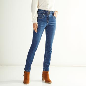 Blancheporte Rovné strečové džínsy, zapratý vzhľad denim 50