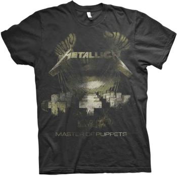 Metallica Tričko Master Of Puppets Distressed Black L