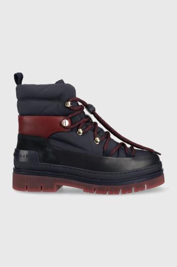 Snehule Tommy Hilfiger Laced Outdoor Boot tmavomodrá farba