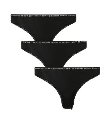 TOMMY HILFIGER - 3PACK black dámske tangá - special limited edition-L