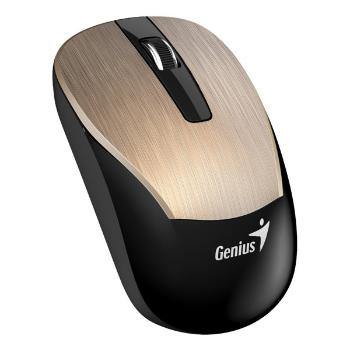 Genius Myš Eco-8015, 1600DPI, 2.4 [GHz], optická, 3tl., bezdrôtová USB, čierno-zlatá, Intergrovaná