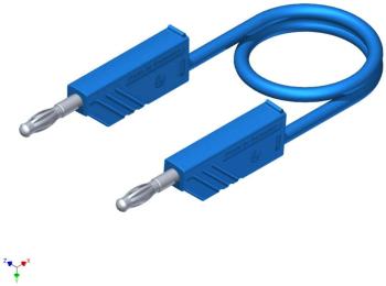 SKS Hirschmann CO MLN SIL 25/1 merací kábel [lamelový zástrčka 4 mm - lamelový zástrčka 4 mm] 25.00 cm modrá 1 ks