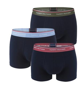 TOMMY HILFIGER - boxerky 3PACK premium essentials dark with well water & army green color waist - limitovaná edícia-L (89-100 cm)