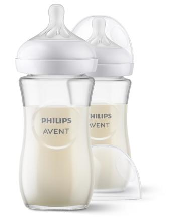 Philips AVENT Fľaša Natural Response sklenená 240 ml, 1m+ 2 ks