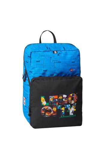 Detský ruksak Lego tyrkysová farba, veľký, vzorovaný