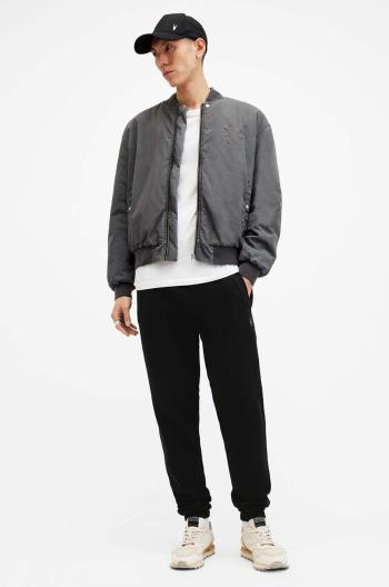 Bavlnené tepláky AllSaints RAVEN SWEATPANT čierna farba, jednofarebné, M031TA