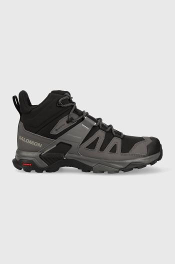 Topánky Salomon X Ultra 4 Mid GTX pánske, čierna farba