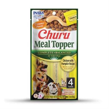 Maškrta pre psy Inaba Churu Meal Topper dog Kura s tekvicou 4 tuby 56g