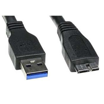 Logo USB kábel (3.0), USB A samec - USB micro B samec, 2m, černý, blister