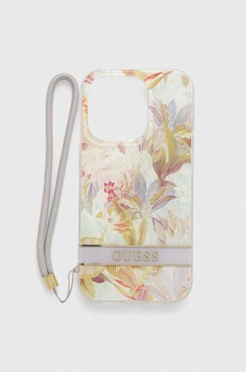 Puzdro na mobil Guess iPhone 14 Pro 6,1" fialová farba