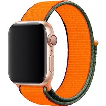 Eternico Airy na Apple Watch 42 mm/44 mm/45 mm  Coral Orange and Brown edge (AET-AWAY-CoOrB-42)