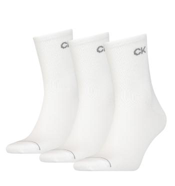 CALVIN KLEIN - 3PACK CK Nick biele quarter ponožky s logom-UNI