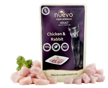 NUEVO cat Adult Chicken & Rabbit kapsičky pre mačky 16x85g