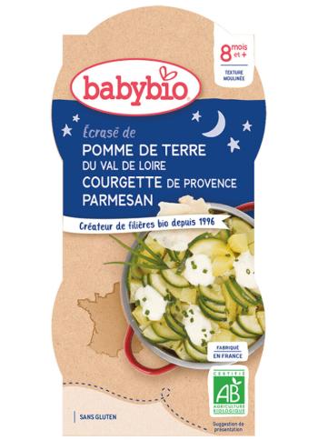 BABYBIO Zemiaky s cuketou, creme fraiche a parmezánom 2x 200 g