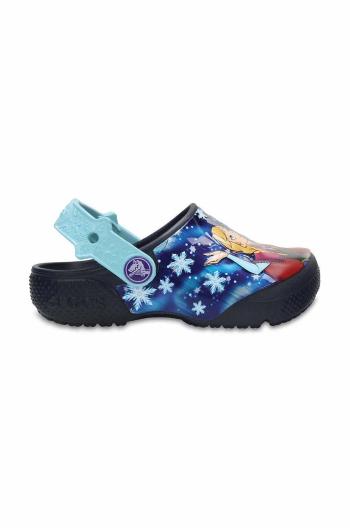 Detské šľapky Crocs x Frozen tmavomodrá farba