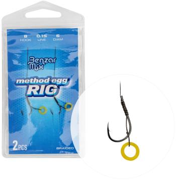 Benzár mix náväzec braided method egg rig 8,5 cm 2 ks - háčik 10