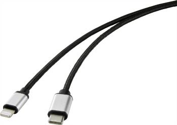 Renkforce #####USB-Kabel USB 2.0 #####USB-C™ Stecker, #####Apple Lightning Stecker  1.00 m čierna