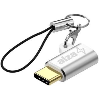 AlzaPower Keychain USB-C (M) na Micro USB (F) strieborná (APW-ADTCMU1S)