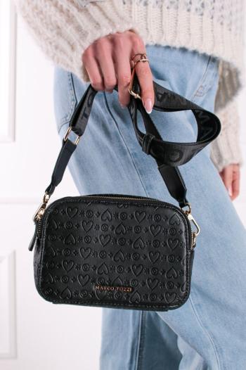 Čierna crossbody kabelka 2-61114