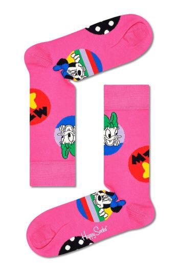 Ponožky Happy Socks x Disney Daisy & Minnie Dot dámske, ružová farba