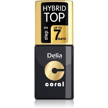 Delia Cosmetics Coral Nail Enamel Hybrid Gel gélový vrchný lak na nechty 11 ml