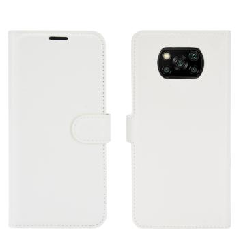 LITCHI Peňaženkový kryt Xiaomi Poco X3 NFC / X3 Pro biely