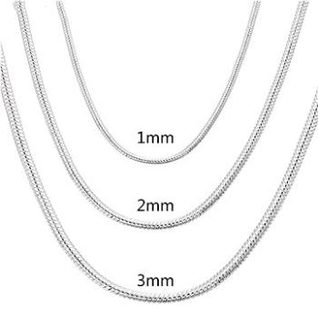 Had retiazka strieborná 1 mm – KL3 55 cm (16183)