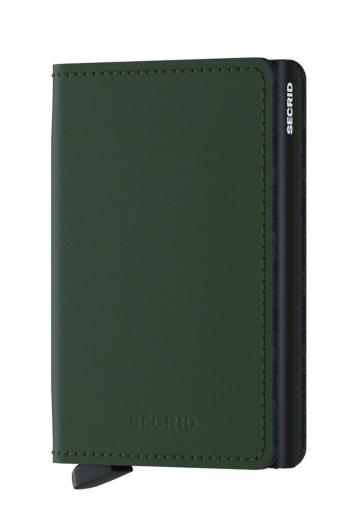 Kožená peňaženka Secrid pánska, zelená farba