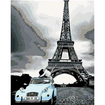 Maľovanie podľa čísel – Eiffelovka s modrým autom (HRAmal01091nad)