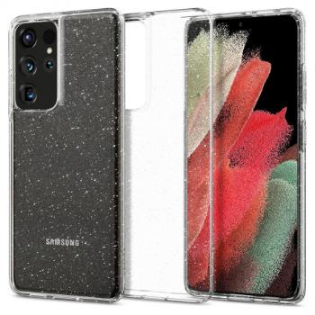 Spigen Liquid Crystal silikónový kryt na Samsung Galaxy S21 Ultra, glitter priesvitný (ACS02348)