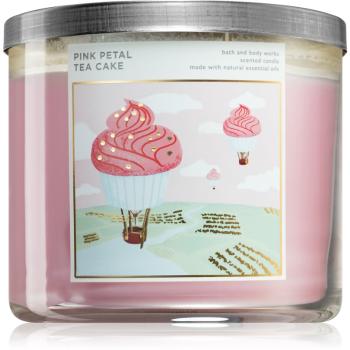 Bath & Body Works Pink Petal Tea Cake vonná sviečka 411 g