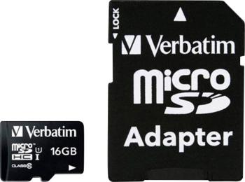 Verbatim MICRO SDHC 16GB CL 10 ADAP pamäťová karta micro SDHC 16 GB Class 10 vr. SD adaptéru